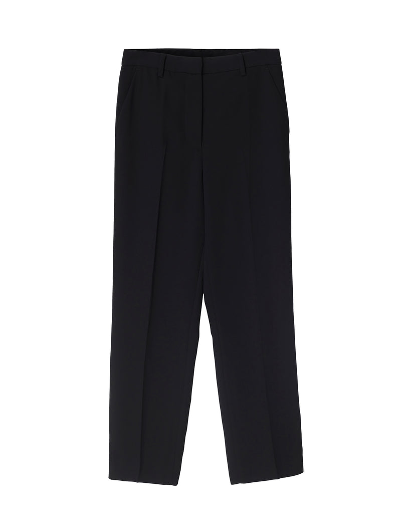 High waisted crop black trousers