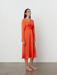 Mila Midi Dress Spicy Orange