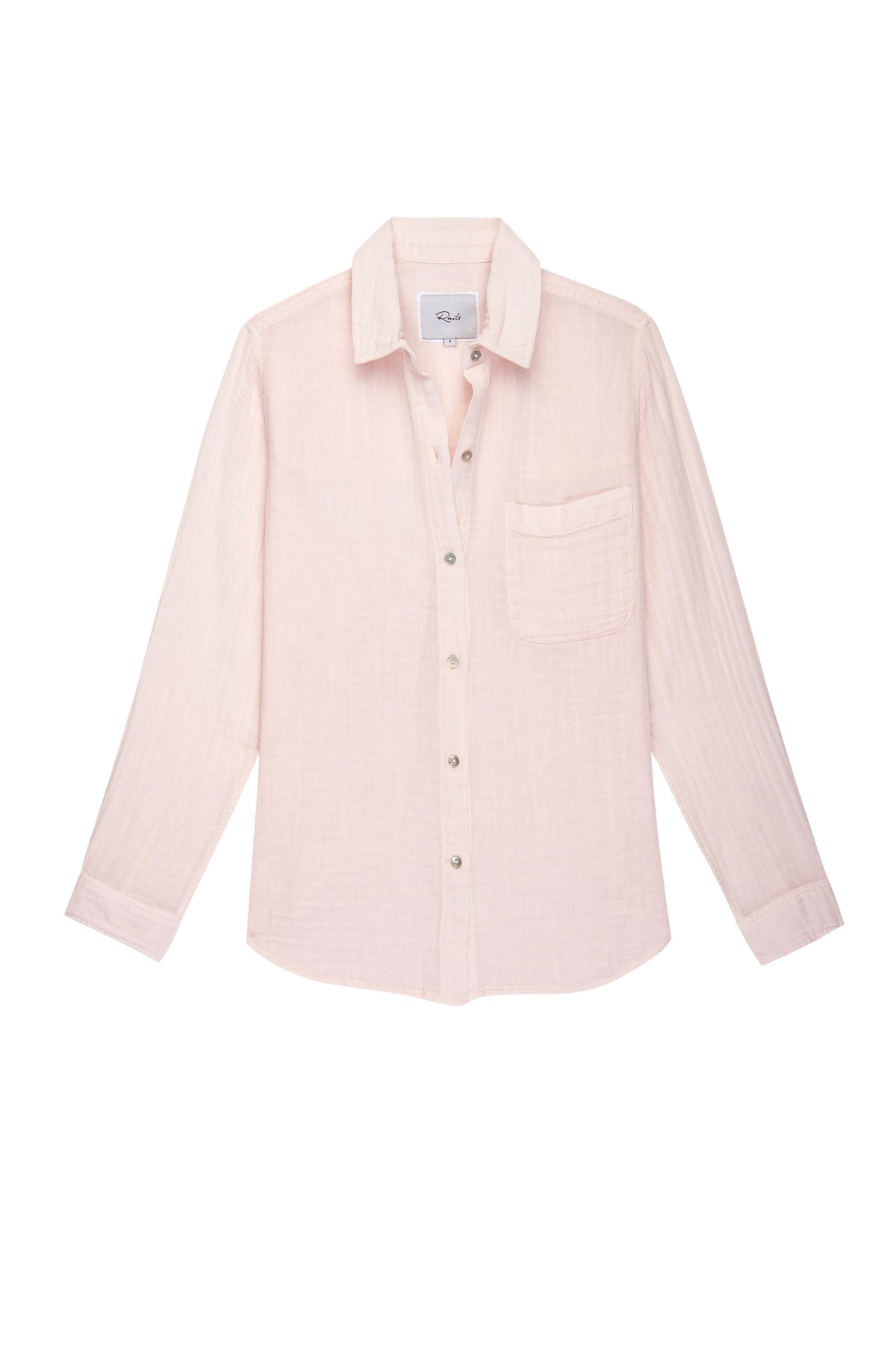Pink cheesecloth long sleeved shirt