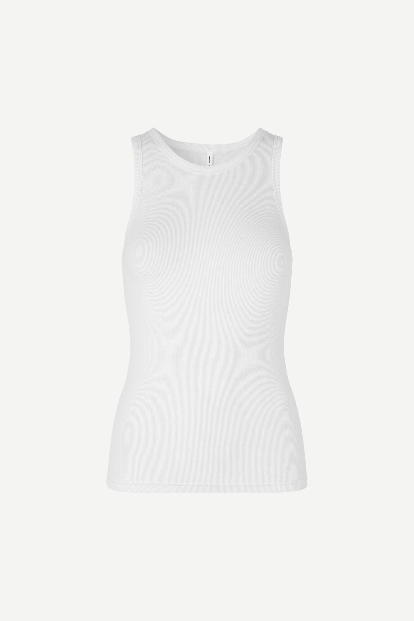 Rib organic cotton vest top with stretch