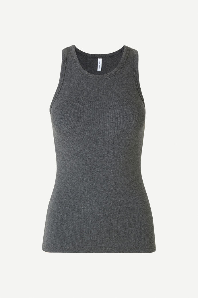 Slim fit dark grey vest tee