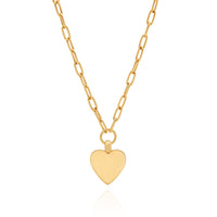 Medium Heart Personalised Necklace - Gold