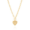 Medium Heart Personalised Necklace - Gold