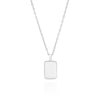 Personalised Rectangular Necklace Silver