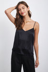 Front view Paolo Camisole in black