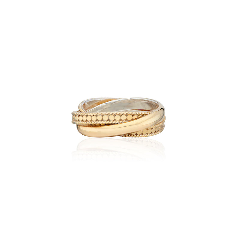 Gold Twisted Smooth Ring