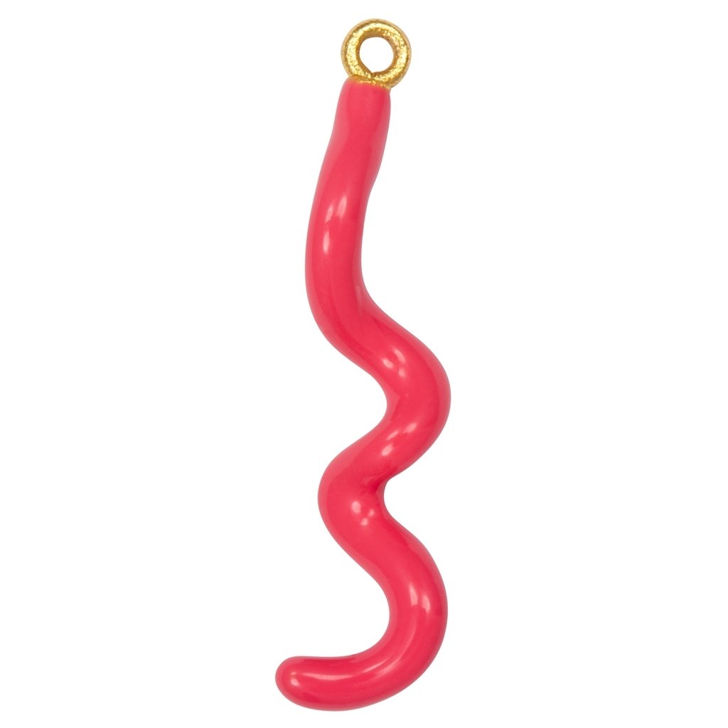 Pink spiral add on to an earring stud