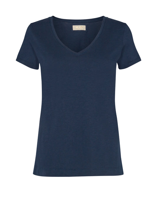 MMArden Organic V-SS Tee Navy