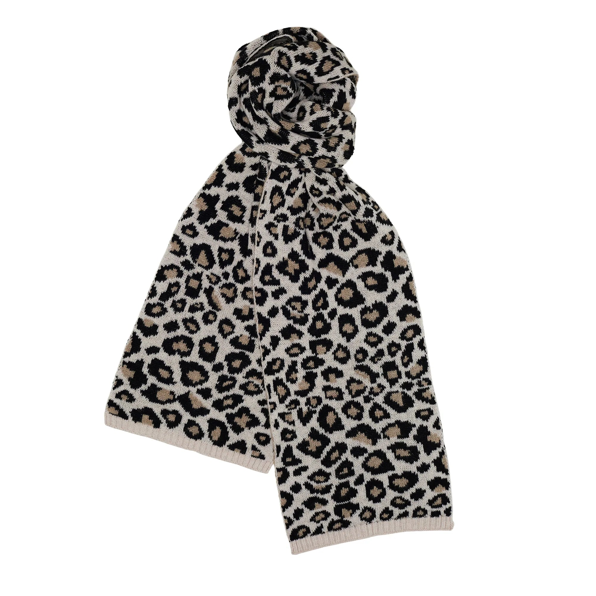 Animal print cashmere scarf