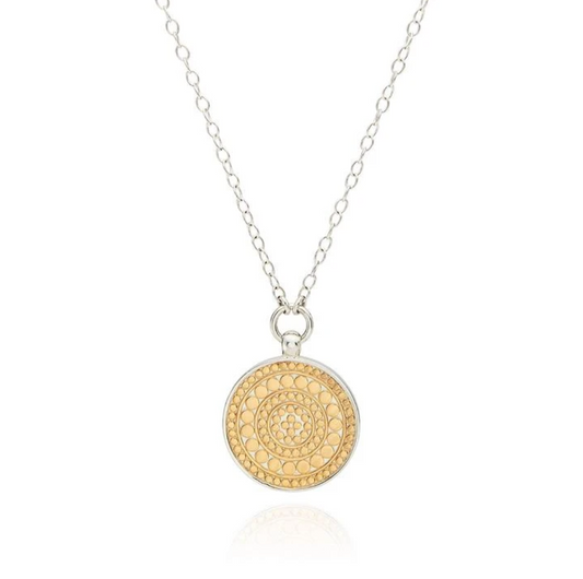 Reversible disc pendant necklace