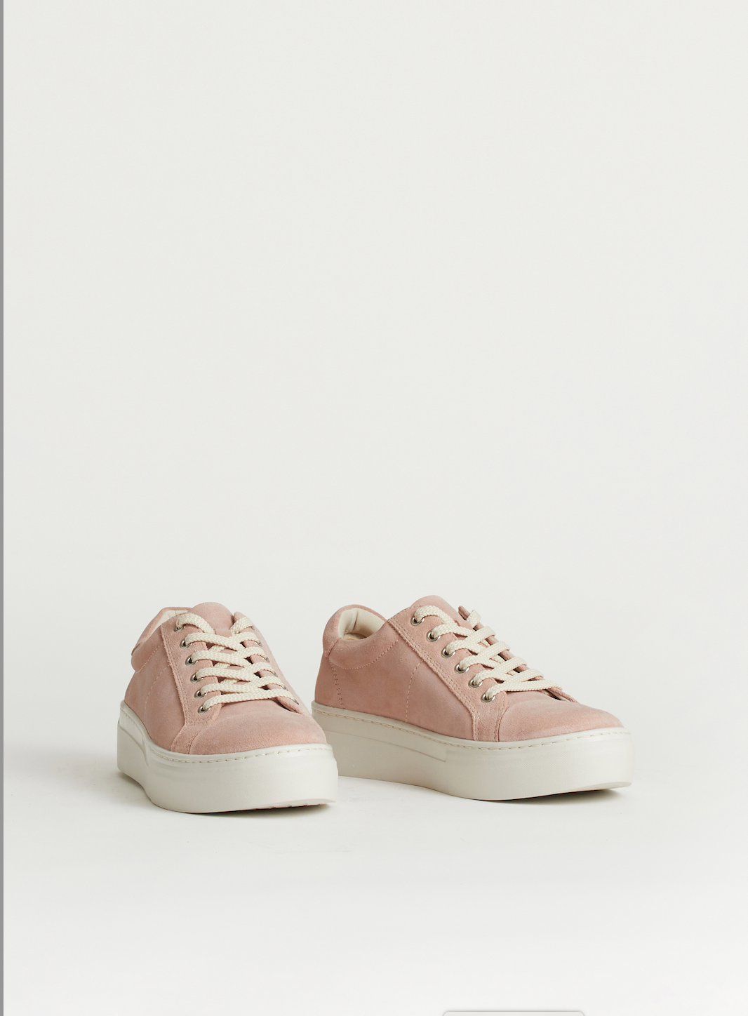 Pink suede trainers