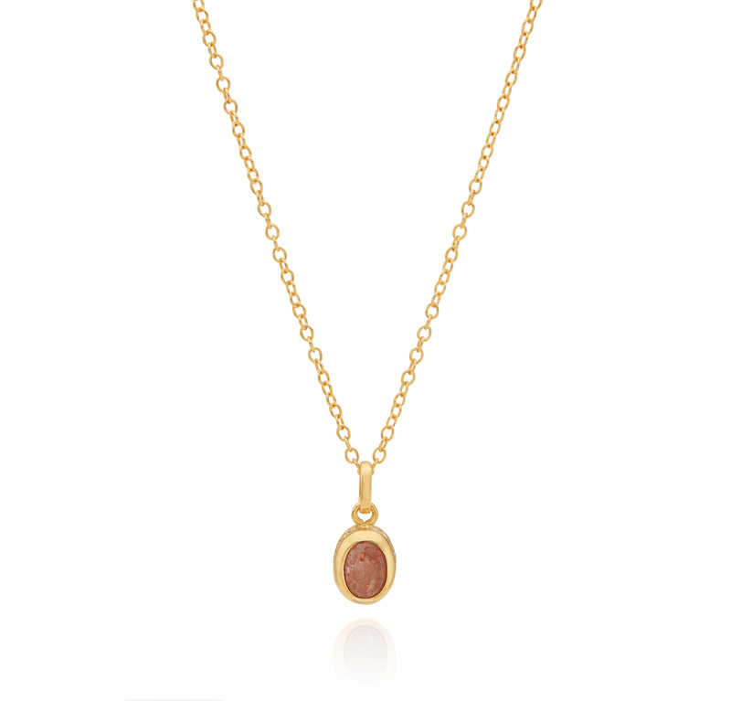 Oasis Small Pendant Necklace Sunstone