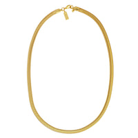 Thick snake chain brass gold plated necklace