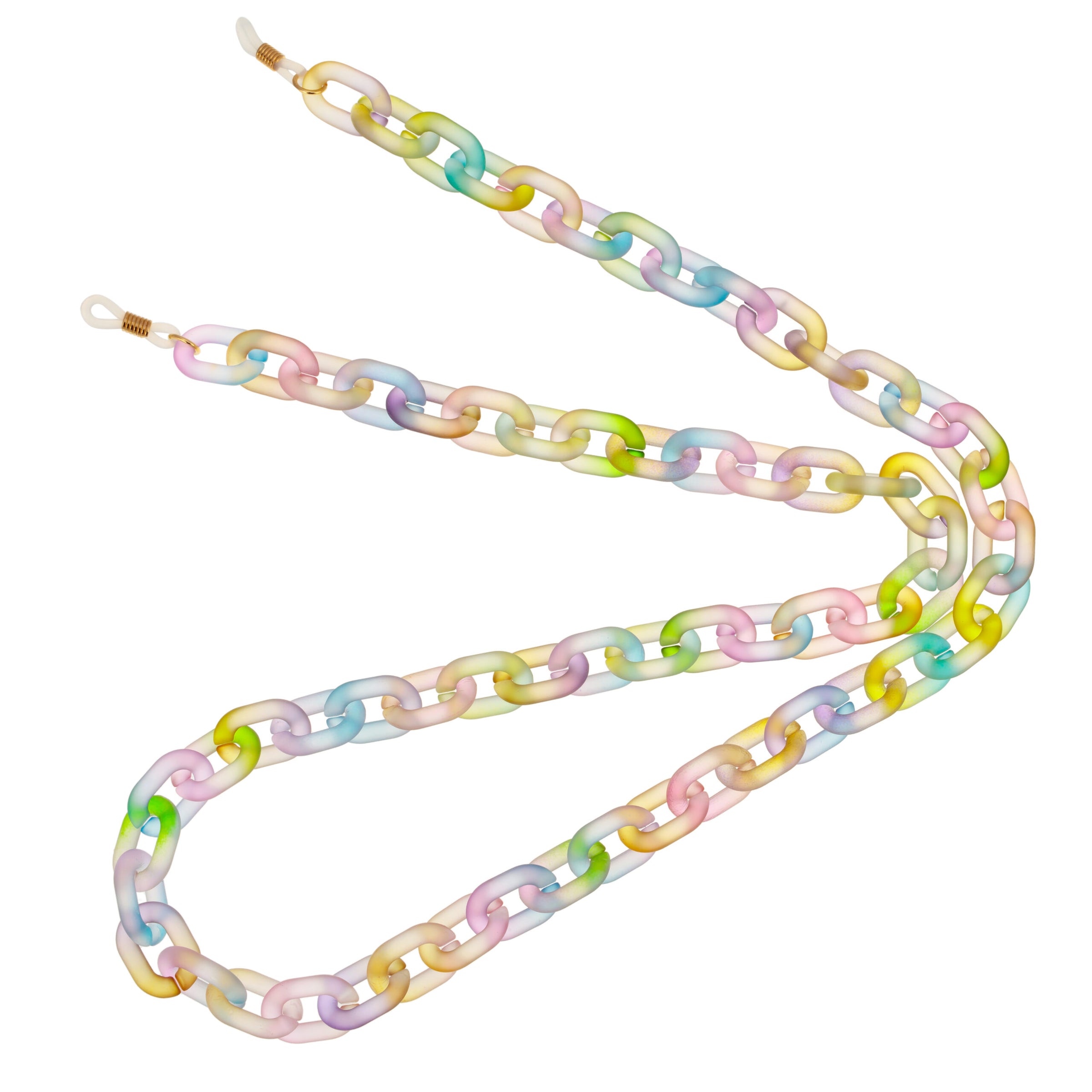 pastel coloured resin glasses chain