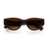 Brown cat eye sunglasses with brown lens