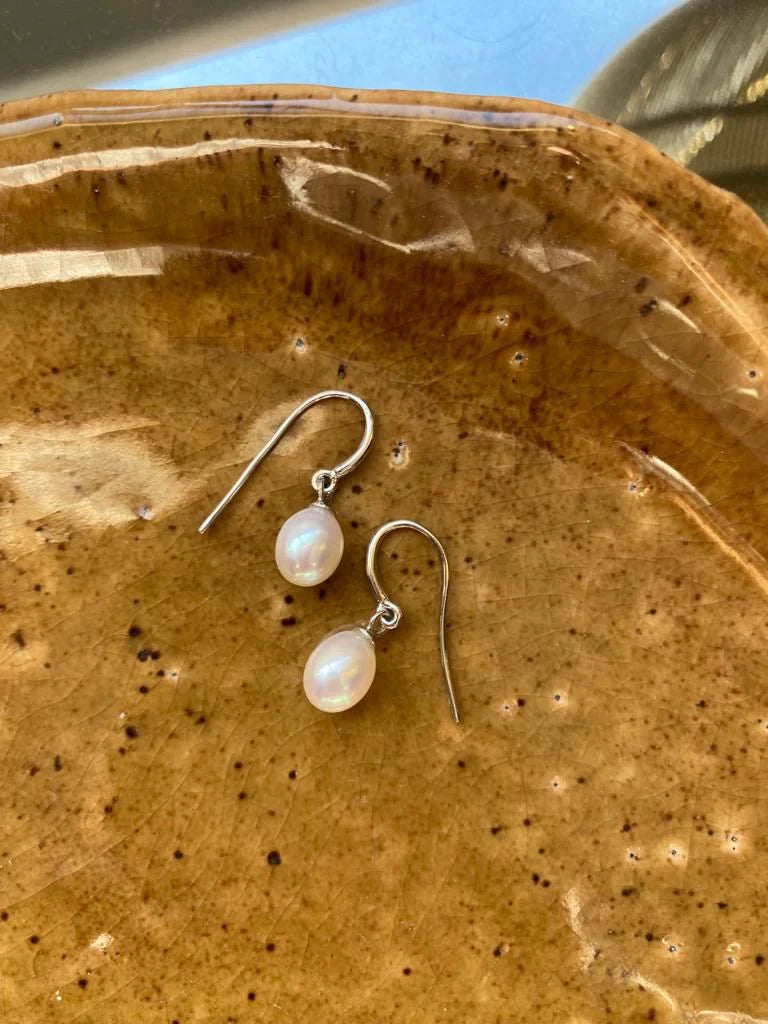 Sterling silver hook single drop earrings