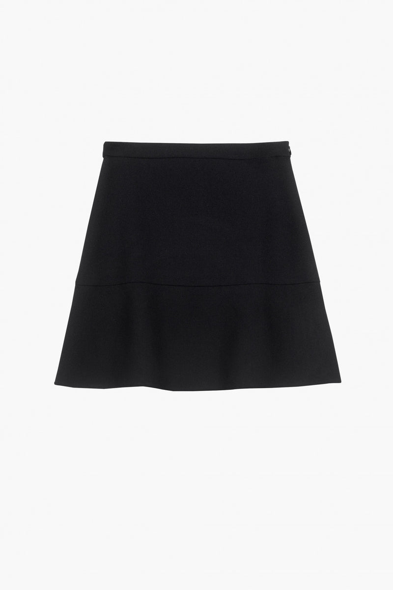 Black short skirt with fluted tier