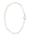 Freshwater string of pearl necklace with silver toggle fastening
