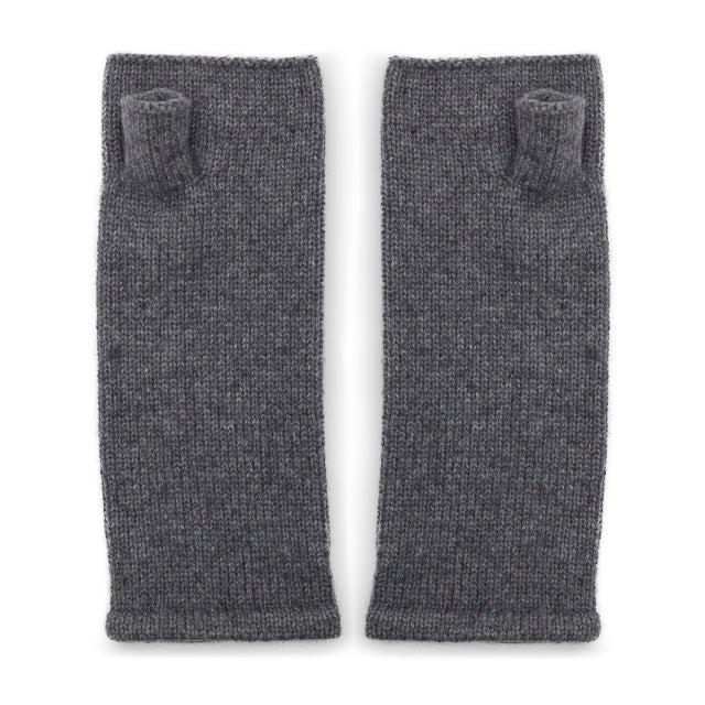 Grey cashmere wrist warmers